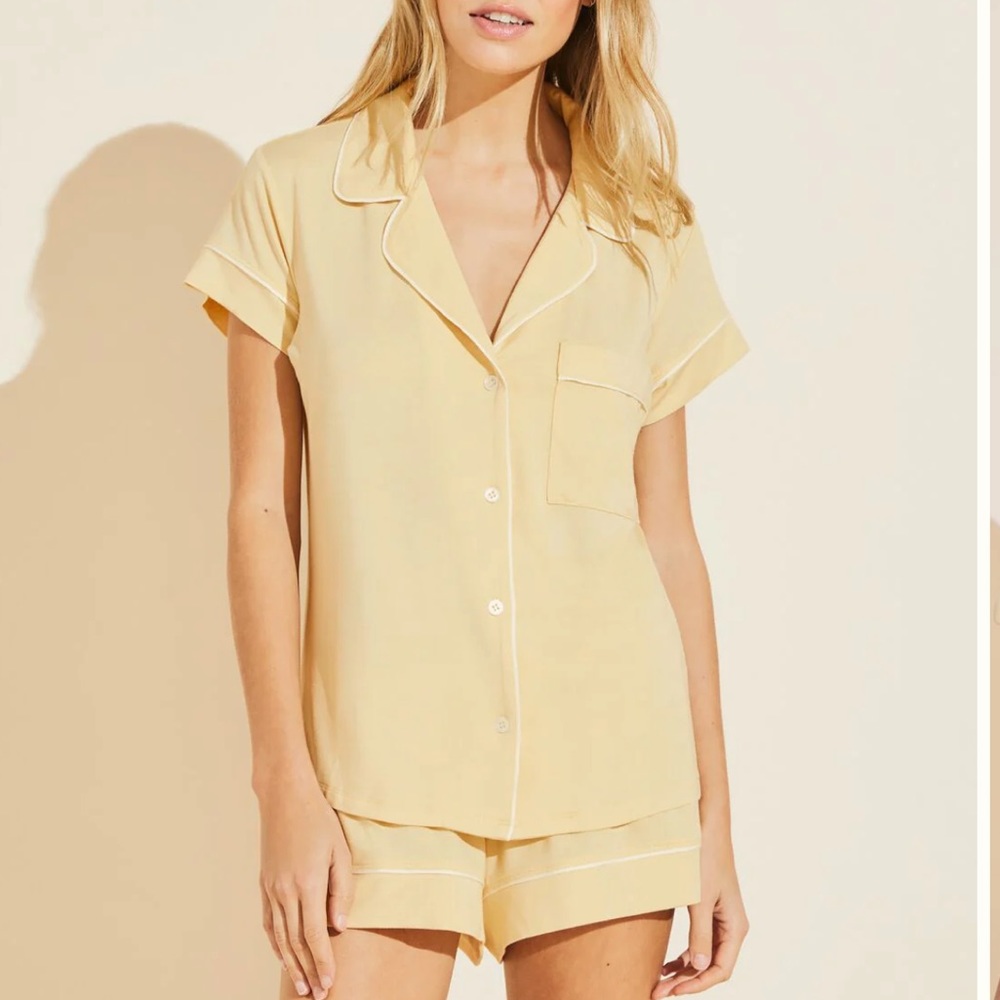 Eberjey Yellow Pajama Set